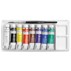 Guache 12 Cores para Pintura Escolar e Artesanato