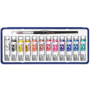 Guache 12 Cores para Pintura Escolar e Artesanato