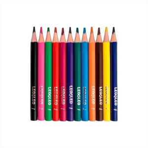 Lápis de Cor Curto 12 Unidades